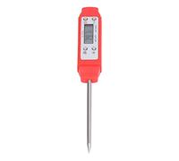 Jeffergarden Termómetro Digital para Alimentos, Pluma de Calibración Automática de Acero Inoxidable ABS con Sonda de Temperatura de Bolsillo de Alta Precisión, para Cocinar Agua, Freír, Dulces, (rojo)