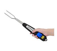 Jeffergarden Termómetro para Barbacoa, Tenedor Digital para Cocinar Carne, Sonda Doble, Pantalla LED de Material ABS con Rango de -58 a 302F para Asar y Asar