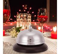 Jeffergarden Timbre de Llamada de Acero Inoxidable, Superficie Similar a un Espejo, Sonido de Timbre Claro, Fácil de Usar, Adecuado para Cocina, Cafetería, Bares de Restaurante