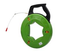 Jeffergarden Tirante de Cables de 20 M con Cabezal de Rodillo de Muelle, Guías de Acero para Pasar Cables a Través de Paredes, Guía de, Enhebrado de Conductos y Tareas de Cinta