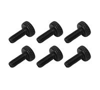 Jeffergarden Tornillo de Bloqueo de Cuerda de Puente Trémolo de 6 Piezas, Hierro, Tornillos de Afinación Fina de Fácil Instalación, para Piezas de Repuesto de Guitarra Eléctrica (BLACK)
