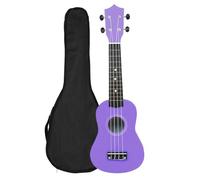 Jeffergarden Ukelele de 21 Pulgadas con Cuerpo de Tilo con Cuerdas de Nailon y Afinador Incorporado, Kit de Inicio Completo que Incluye Bolsa, Correa, Púas, Cejilla para Principiantes, (PURPLE)