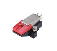 Jeffergarden Universal Moving Magnet Turnable Pickup ABS Negro y Rojo y Aguja de Registro de Latón para 33 1/3RPM 45RPM Registros de 78 Rpm