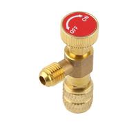 Jeffergarden Válvula de Aire Acondicionado, Adaptador de Carga de Refrigeración de Aluminio y Cobre, Diseño a Prueba de Fugas para Sistemas R22 R410A, Ideal para Mantenimiento y Reparaciones de HVAC