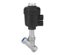 Jeffergarden Válvula de Asiento Angular Neumática, Acero Inoxidable (1/2" | Sellado de PTFE/Pistón, 0.3-1MPa, DN15-20, para Agua/Aceite/Gas, Resistente a la Corrosión, Diámetro de 50mm