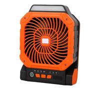 Jeffergarden Ventilador Solar, Ventilador Solar Portátil Recargable de 7800 Mah con 4 Velocidades, 3 Modos de Luz, Brújula con Temporizador, para Tienda de Campaña de Viaje para Acampar Al