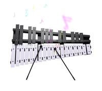 Jeffergarden Xilófono Glockenspiel Plegable de 30 Notas, Instrumento de Percusión Vibráfono con Marco de Madera con Bolsa de Transporte para Principiantes, Portátil y Conveniente, Uso Versátil