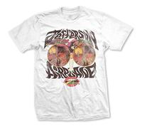 Rocks Off Camiseta Jefferson Airplane Unisex XXL Blanca Lips