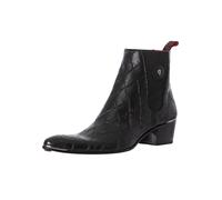 Jeffery West de los hombres Botas Chelsea de cuero con calavera, Negro