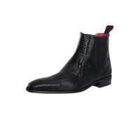 Jeffery West de los hombres Botas Chelsea de piel criolla, Negro