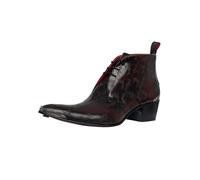 Jeffery West de los hombres Botas de cuero pulido, rojo