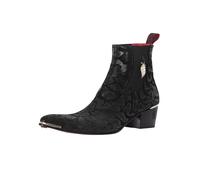 Jeffery West de los hombres Botines Chelsea Sylvian Kala Snake, Negro