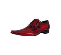 Jeffery West de los hombres Zapatos Derby de cuero, rojo