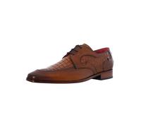 Jeffery West de los hombres Zapatos derby de piel de cocodrilo, marrón