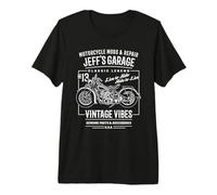 Jeff's Garage Vintage Diseño de Motocicleta para el Nombre Jeff Camiseta Premium