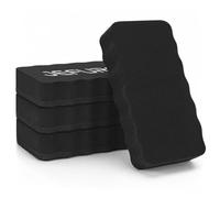 JEFURE Borrador Pizarra Blanca 4 Piezas, Borrador Pizarra Blanca Magnética, Borrador Pizarra Blanca Magnetico para Limpieza en Seco en Muchas Superficies, Borrador Pizarra Tiza para Pizarras, Negro