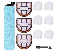 Jegehoyo Juego de accesorios para Shark HydroVac WD210EU limpiador de suelos duros inalámbricos, piezas de repuesto para aspiradora, 1 cepillo de rodillo + 3 filtros + 6 filtros + 1 cepillo de
