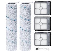 Jegehoyo Rodillo de cepillo de repuesto para aspiradora Bissell CrossWave X7 Plus Cordless Pet 2955N, 3479N aspiradora en seco y húmedo, 2 rodillos de cepillo, 3 filtros HEPA, 1 cepillo de limpieza