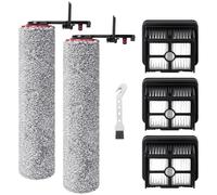 Jegehoyo Rodillo de cepillo de repuesto y Filtros HEPA para Dreame H15 Pro Heat Aspirador en Seco y Húmedo Accesorios, 2 Cepillo de rodillo de repuesto, 3 Filtro de repuesto, 1 Cepillo de limpieza