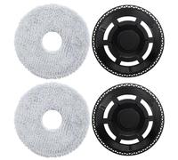 Jegehoyo Toallitas con Soporte de Repuesto Accesorios para Robot Aspirador iRobot Roomba Plus 405 Combo / 505 Combo, 2 Placas de fregona + 2 paños de fregona Piezas de Repuesto