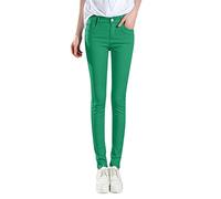 Jeggings Fit Push Up Mujer Chic Baratos a la Modelo Jogging Yoga Vintage Chic Jeans Ultra Cómodos, Vaqueros Ajustados, verde, M