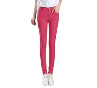 Jeggings Fit Push Up Mujer Chic Baratos a la Modelo Jogging Yoga Vintage Chic Jeans Ultra Cómodos, Vaqueros Ajustados, rosa fuerte, M