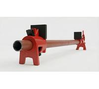 JEH - Juego de abrazaderas de tubo 3/4 de 1400 mm, juego de abrazaderas de metal para carpintería, encolado de madera, tubo resistente, negro y rojo, 1400 mm, incluye juego de abrazaderas