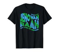 Jehová Raah El Señor Mi Pastor Nombres Hebreos De Dios Camiseta gráfica económica, Hombre, Negro, M