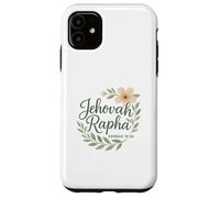 Jehová Rapha Cristiano Floral Biblia Verso Éxodo 15:26 Carcasa para iPhone 11