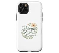 Jehová Rapha Cristiano Floral Biblia Verso Éxodo 15:26 Carcasa para iPhone 11 Pro