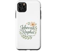 Jehová Rapha Cristiano Floral Biblia Verso Éxodo 15:26 Carcasa para iPhone 11 Pro Max