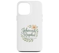 Jehová Rapha Cristiano Floral Biblia Verso Éxodo 15:26 Carcasa para iPhone 13 Pro Max