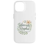 Jehová Rapha Cristiano Floral Biblia Verso Éxodo 15:26 Carcasa para iPhone 14