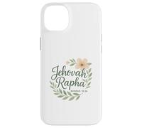 Jehová Rapha Cristiano Floral Biblia Verso Éxodo 15:26 Carcasa para iPhone 14 Plus