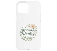 Jehová Rapha Cristiano Floral Biblia Verso Éxodo 15:26 Carcasa para iPhone 15