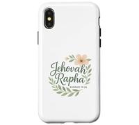 Jehová Rapha Cristiano Floral Biblia Verso Éxodo 15:26 Carcasa para iPhone X/XS