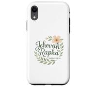 Jehová Rapha Cristiano Floral Biblia Verso Éxodo 15:26 Carcasa para iPhone XR