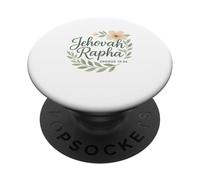 Jehová Rapha Cristiano Floral Biblia Verso Éxodo 15:26 PopSockets PopGrip Adhesivo
