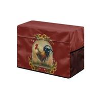 Jeiento Funda para máquina de coser con bolsillos de almacenamiento, plegable, cubierta antipolvo para máquina de coser, se adapta a varias marcas, Big Rooster Red, Estuche de belleza