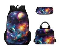 Jeiento Kawaii - Juego de mochila para niñas, bolsa de hombro, bolsa de viaje para la escuela, bolsa térmica para comida, bolsa de almuerzo + estuche de lápices de gran capacidad, juego de accesorios
