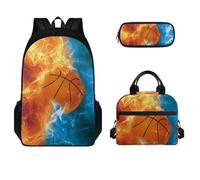 Jeiento Kawaii - Juego de mochila para niñas, bolsa de hombro, bolsa de viaje para la escuela, bolsa térmica para comida, bolsa de almuerzo + estuche de lápices de gran capacidad, juego de accesorios