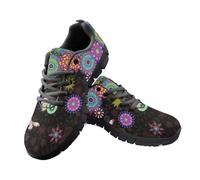 Jeiento Zapatillas para mujer, estilo bohemio, para caminar, con cordones, para correr, trabajar, zapatos planos, Bright Blossom Mandala Flower Butterfly, 38 EU