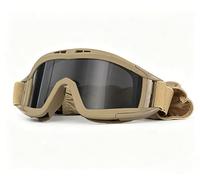 JEIMAI Gafas Airsoft Anti niebla Táctica Ventilador Versión Cooler Gafas Ajustador Paintball Gafas CS Tiro Caza Esquí Ciclismo (Tan)