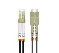 Jeirdus 40M LC a SC 10G OM3 al aire libre blindado dúplex 50/125 cable de fibra óptica puente cordón de remiendo óptico multimodo 40Meters LC-SC