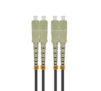 Jeirdus 40M SC a SC 10G OM3 al aire libre acorazado dúplex 50/125 cable de fibra óptica puente cable de remiendo óptico multimodo 40Meters SC-SC