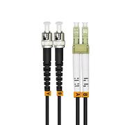 Jeirdus 5M LC a ST 10G OM3 al aire libre blindado dúplex 50/125 cable de fibra óptica puente cordón de remiendo óptico multimodo 5 metros LC-ST