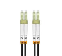Jeirdus Cable de fibra óptica dúplex blindado de 200 m LC a LC 10 G OM3 al aire libre 50/125 cable de conexión óptico multimodo 200 metros LC-LC