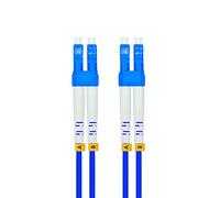 Jeirdus Cable de fibra óptica SMF de 150 m LC a LC interior blindado dúplex 9/125 SMF cable de conexión óptica de modo único 150 metros LC-LC