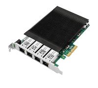 Jeirdus NIC Gigabit - Adaptador de red convergente para Intel I350AM4 Chip Quad RJ45 PoE Ethernet Server I350-T4, PCI Express 2.1 x4, Power Over Ethernet, tarjeta de interfaz