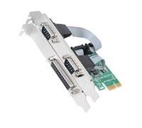 Jeirdus - Tarjeta combinada PCIe paralela, Puerto Serie RS-232 COM y DB25 para Impresora de Puerto Paralelo LPT a PCI Express, PCIE to 2*RS232+1*DB25
